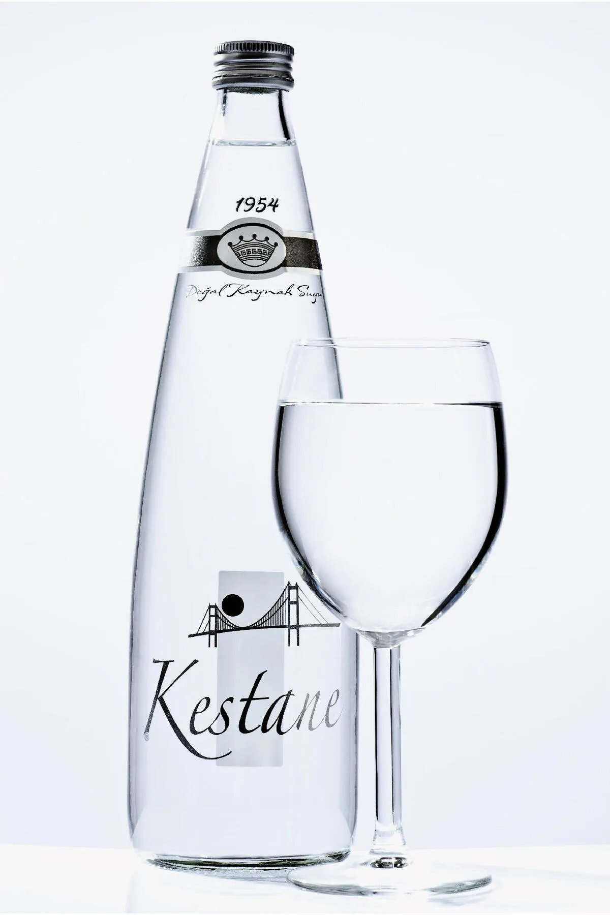 Kestane Cam Şişe Büyük